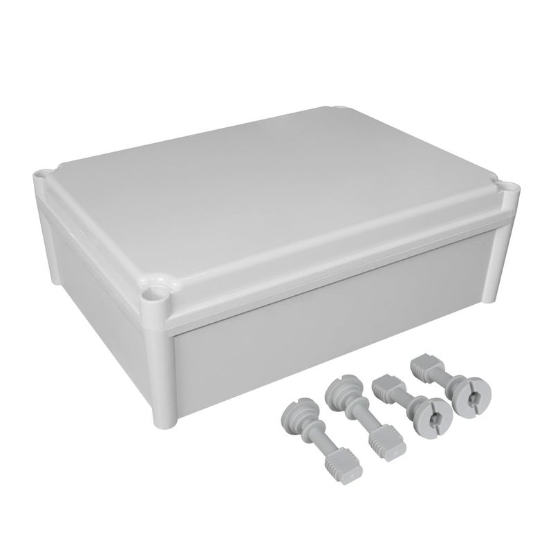 LeMotech Junction Box IP67 Waterproof Dustproof ABS Plastic Project Box for Electrical Outdoor Enclosure Gray 15 x 11 x 5.1 inch (380 x 280 x 130 mm) - Image 1